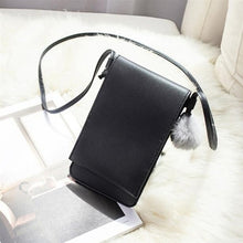 Load image into Gallery viewer, PU Leather Handbag for Women New Girl Messenger Bags with Fair Ball Tassel Fashion Female Shoulder Bags Ladies Party Handbags
