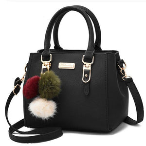 Bolsa de luxo feminina sacos de ombro de bola de cabelo sacos de mão das senhoras sacos de mensageiro de couro do vintage mão feminina sacos de bolso